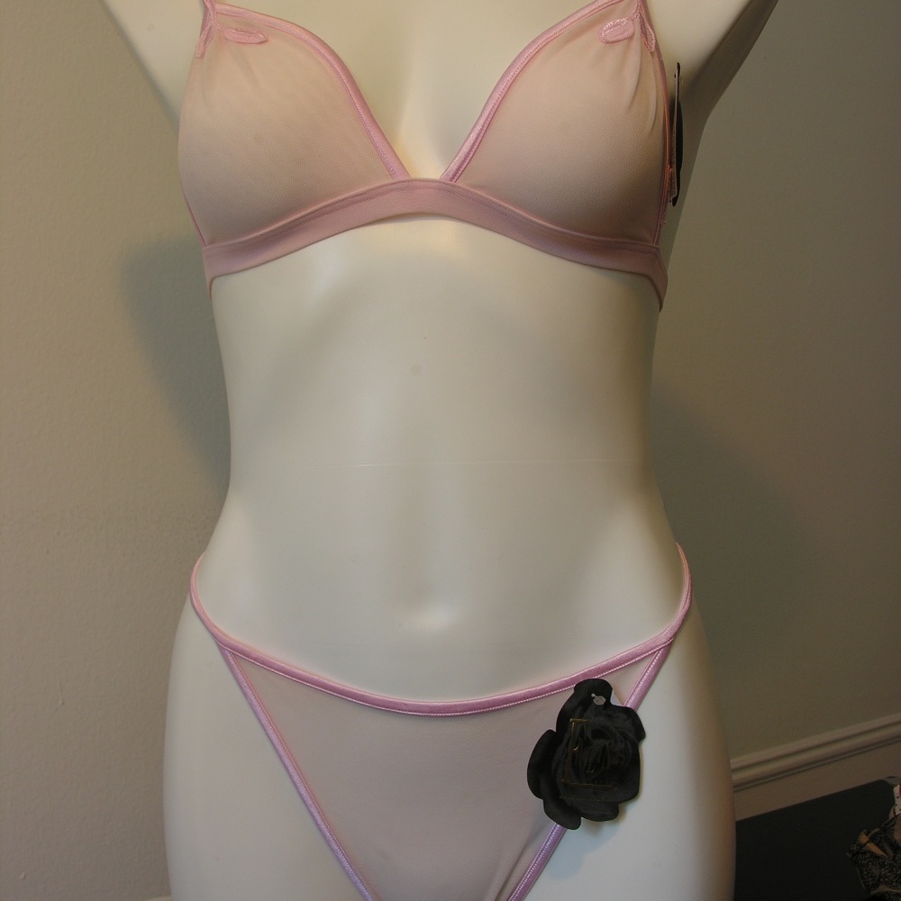 Felina Lingerie set pink tulle NWT Size 34B, Small